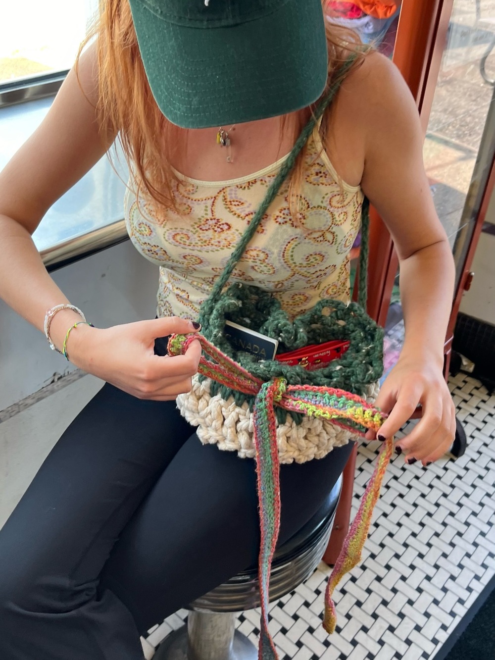 Handmade crochet purse